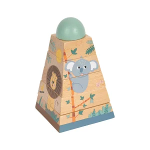 Stapeltoren puzzel hout safari - Small Foot