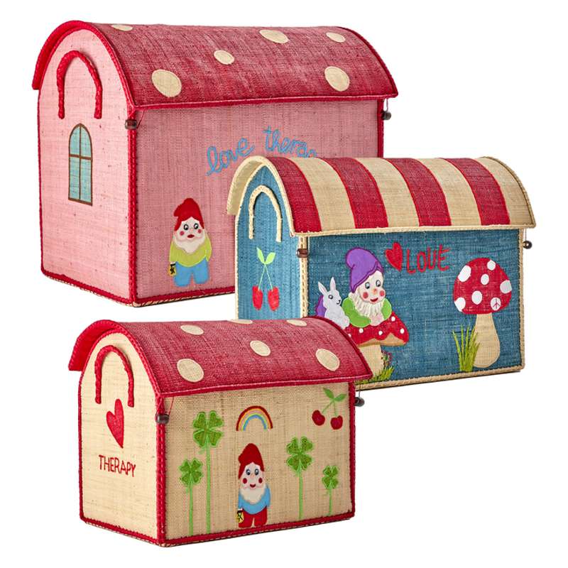 RICE Raffia Storage Baskets - Love Therapy - 3 pcs. - Afbeelding 2
