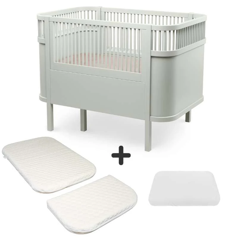 Sebra Sengen - Klassisk - Mist Green - m. Kid'oh Madras - Bundle 1 - Afbeelding 2