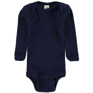 Engel Natur Body with Long Sleeves - Wool/Silk - Navy