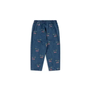 Konges Sløjd Magot Flared Pants - GOTS - Ma Grande Cerise/Denim